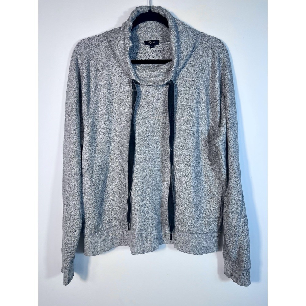Rails Faith Melange Gray Cowl Neck Pullover Sweater Womens Large Soft Knit